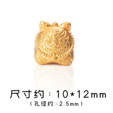 DIY手工配件S925纯银镀金个性老虎头虎宝宝银饰葫芦蝴蝶挂件饰品