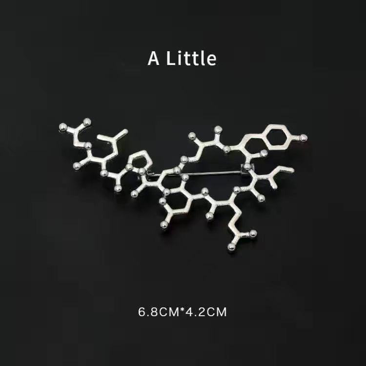 国境を越えた新しい化学シリーズ合金ジュエリークリエイティブ漫画幾何学的な分子形状ピンバッジ服ブローチ|undefined