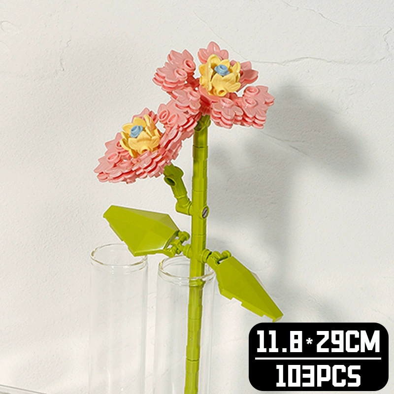 Realistic Table Flower Set, DIY Miniature Bouquet Constructor, Assorted Rose & Sunflower Models, Gift