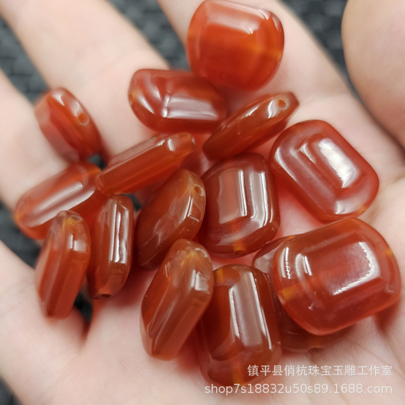 Red Agate Square Passepartout Jade Loose Beads Red Chalcedony No Matter Brand through Hole Brand Bracelet Buddha Beads Jewelry Accessories Red Agate Square Passepartout Jade Loose Beads Red Chalcedony No Matter Brand through Hole Brand Bracelet Buddha Beads Jewelry Accessories