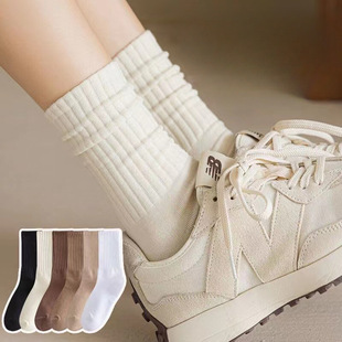 [a generation of hair] piled socks children socks solid color vertical thin sports wind breathable stockings spring and summer