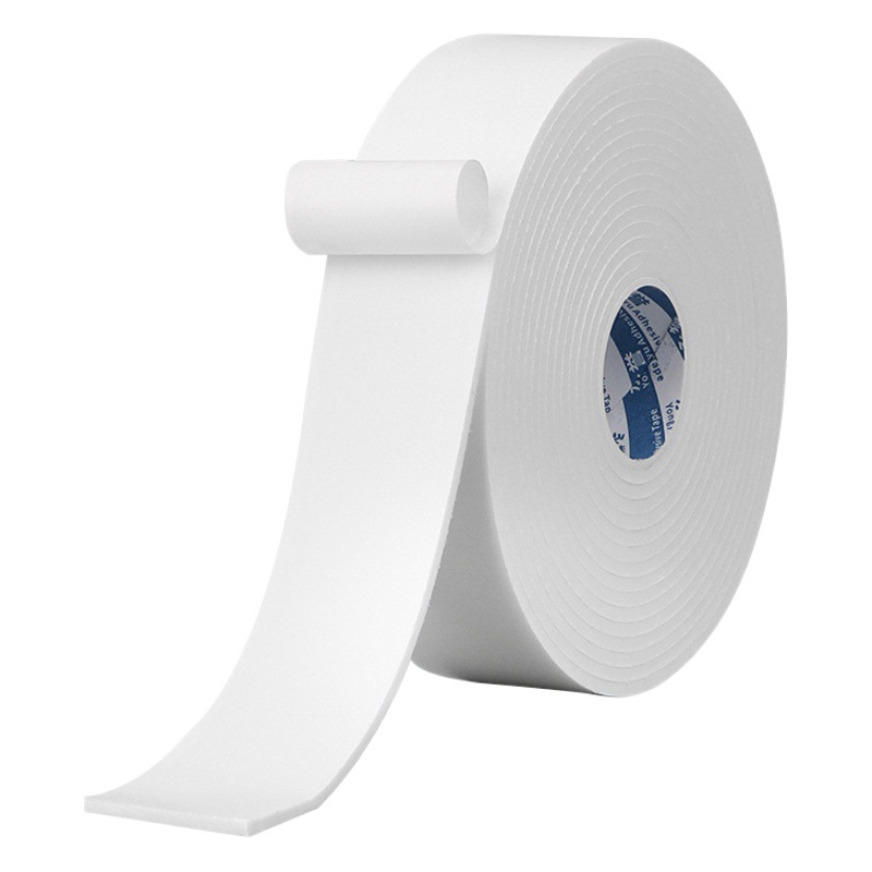 Pegamento de espuma blanco Cinta de doble cara Adhesivo fuerte Pegamento de doble cara de espuma de PE Cartelera KT Placa Esponja fija Pegamento de doble cara