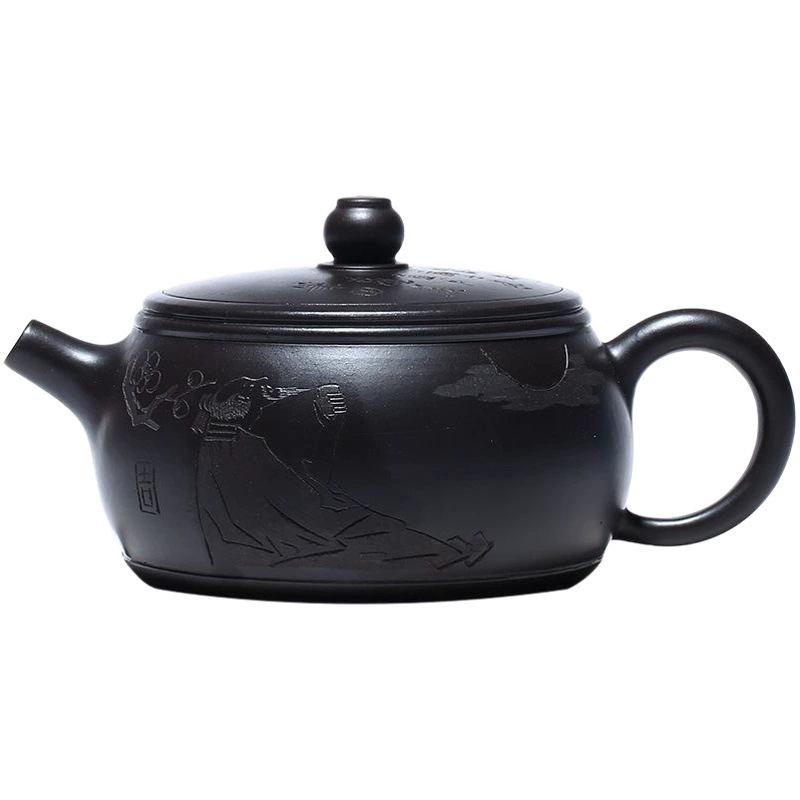Zisha чайник завод прямой Исин сырой руды Черный Киноварь чай край хорошо горшок Ван Тин ручной работы чайник смешанные оптом