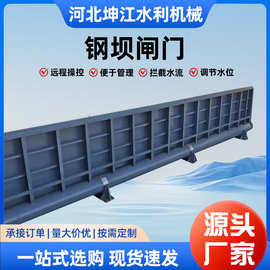 钢坝底横轴液压钢坝闸门翻版合页坝水闸水利下卧式钢锁闭阀排污