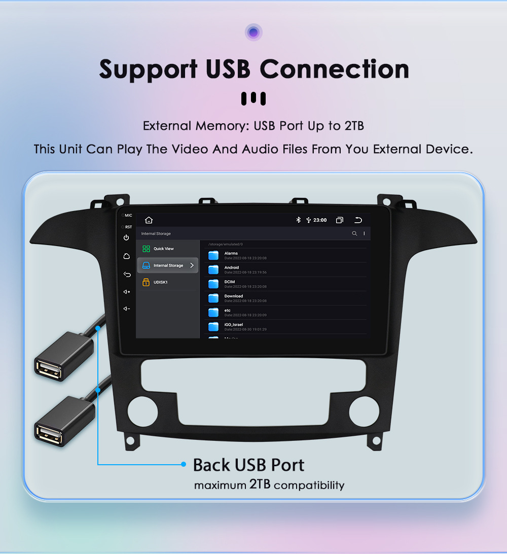 Suitable for FORD FORD S-Max 2007-2015 navigation large screen Android Smart GPS car Bluetooth