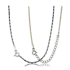 意大利分色镭射机织圆形蛇骨链1.0m可调翡翠配链个性锁骨链一手批