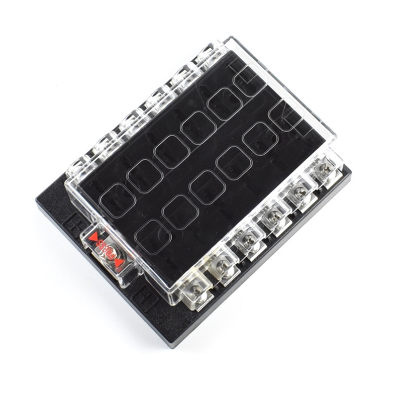 12路汽车改装接线保险丝盒 1进12出保险盒 无灯 MP