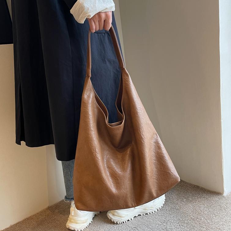 Bolso de Gran Capacidad Estilo Coreano para Mujer, Estilo Casual, Bolso de Hombro Versátil Retro Nuevo 2025, Bolso Tote Informal para Viajes Diarios