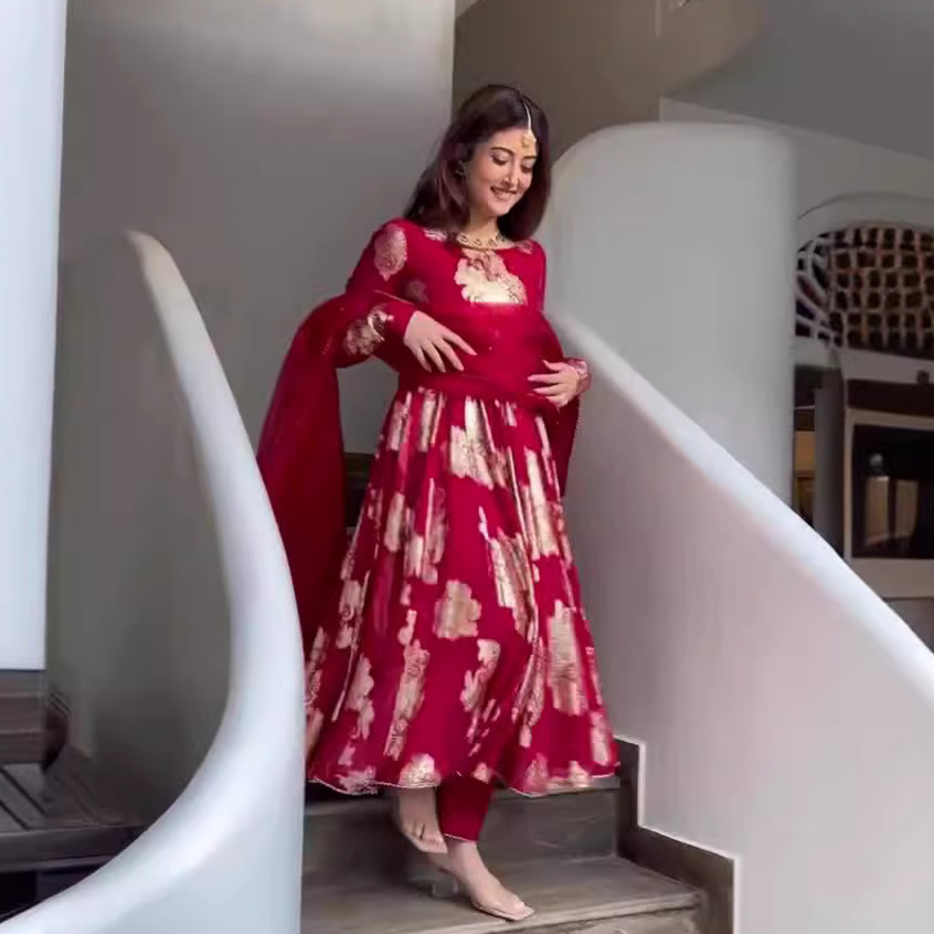 Women's Clothing hot stamping fashion Indian ethnic style temperament slim long dress_voghion.com