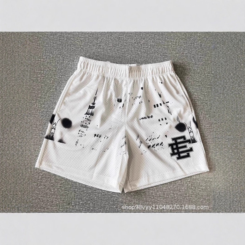 2025 Hot Selling Cross-Border European Size New Sports Mesh Shorts 3D Digital Printing Trendy Beach Pants Men Wholesale