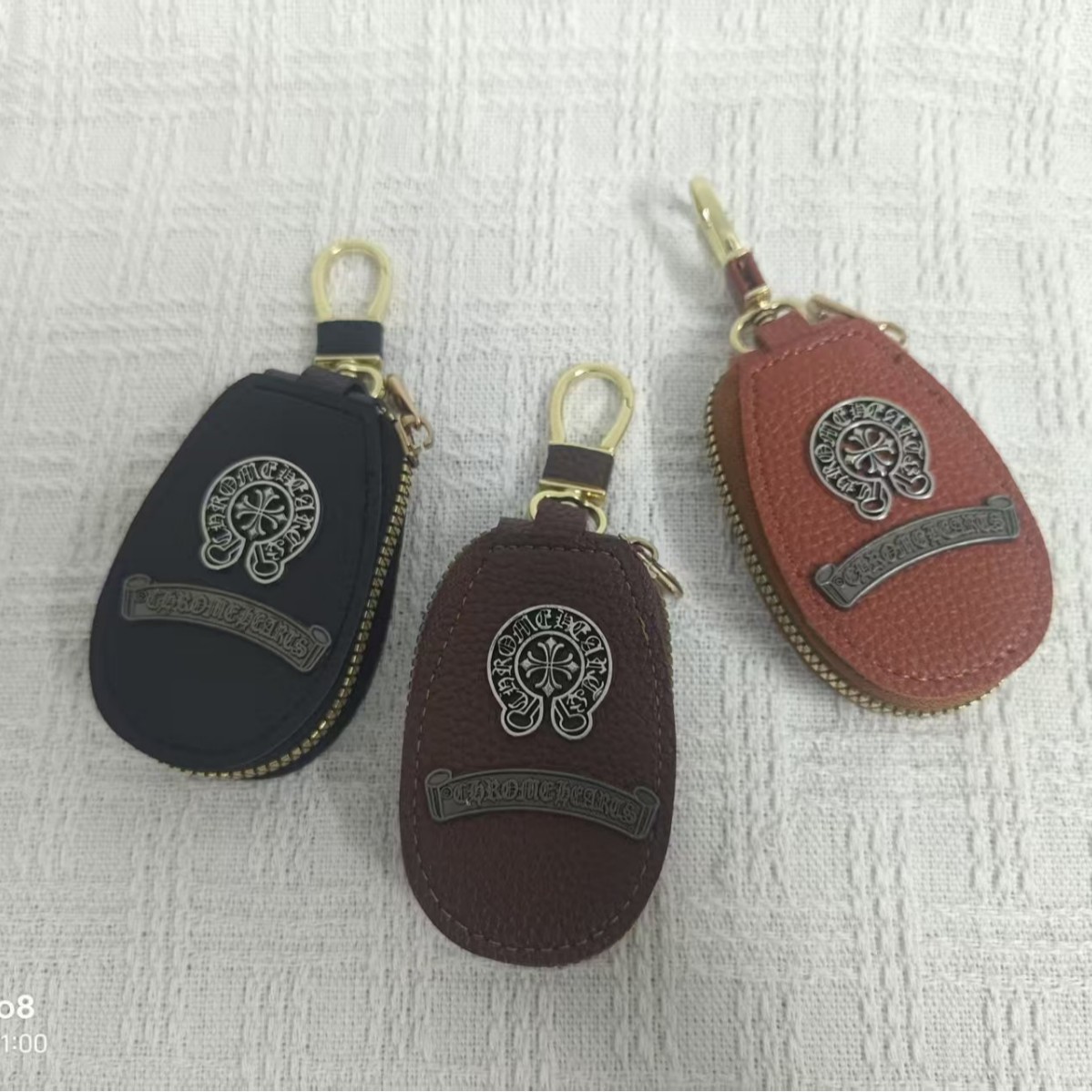 Hot-selling Chrome Cross car key case, original multi-color simple design, unisex car key case