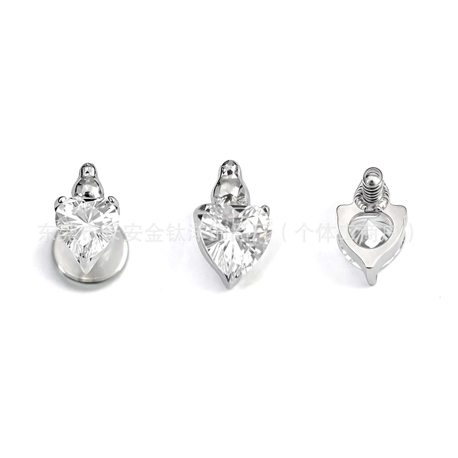 Pointed titanium steel lip stud product view