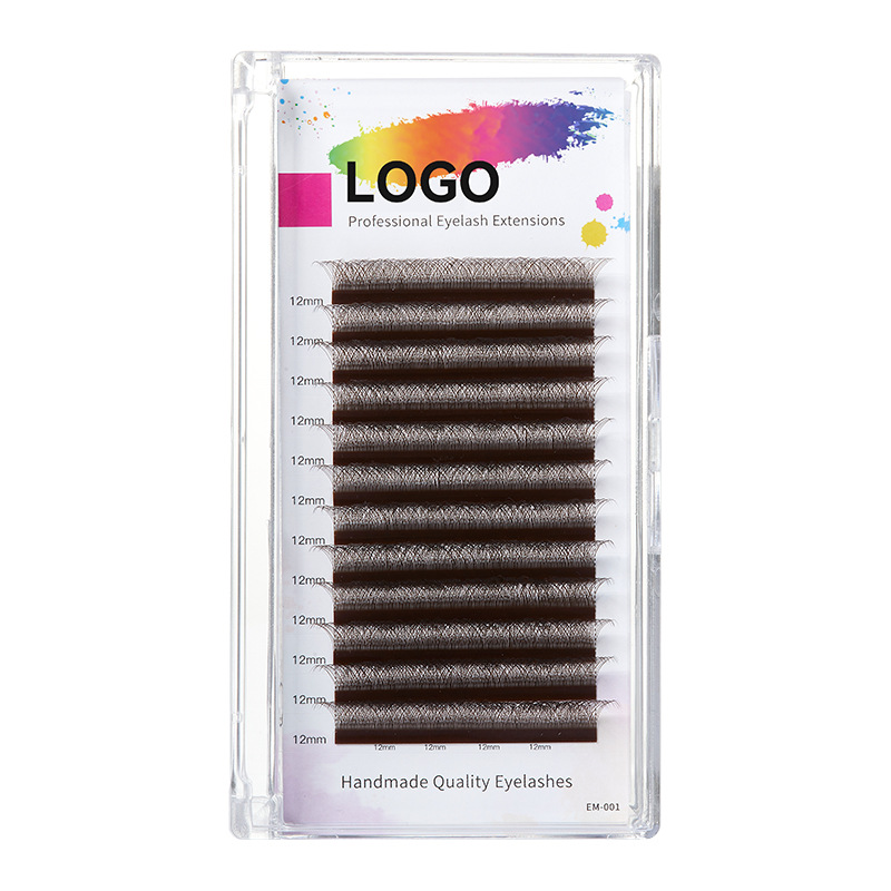 Fábrica 0.07 color caramelo pestañas de trébol belleza tienda de pestañas suaves europeas y estadounidenses falsas pestañas densas injerto pestañas al por mayor