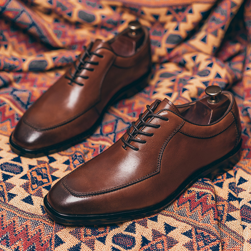 Business British all match vintage leather shoes man_voghion.com