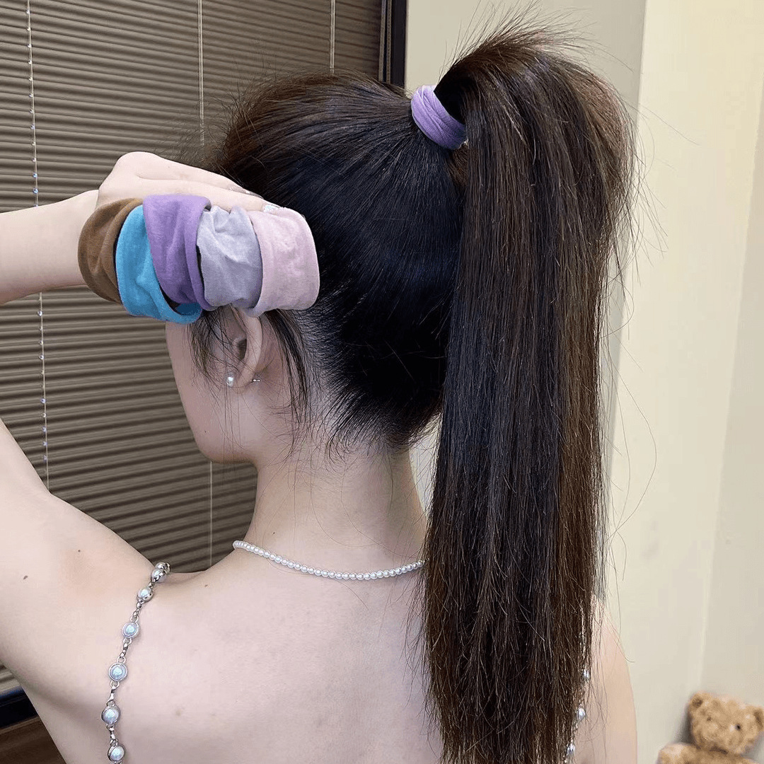 5er Set Nahtlose Haargummis, Ultraweich Und Elastisch_voghion.com