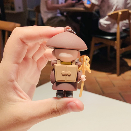 Cartoon Journey to the West Character Keychain Sun Wukong Pig Bajie Doll Car Keychain Bag Pendant Accessories