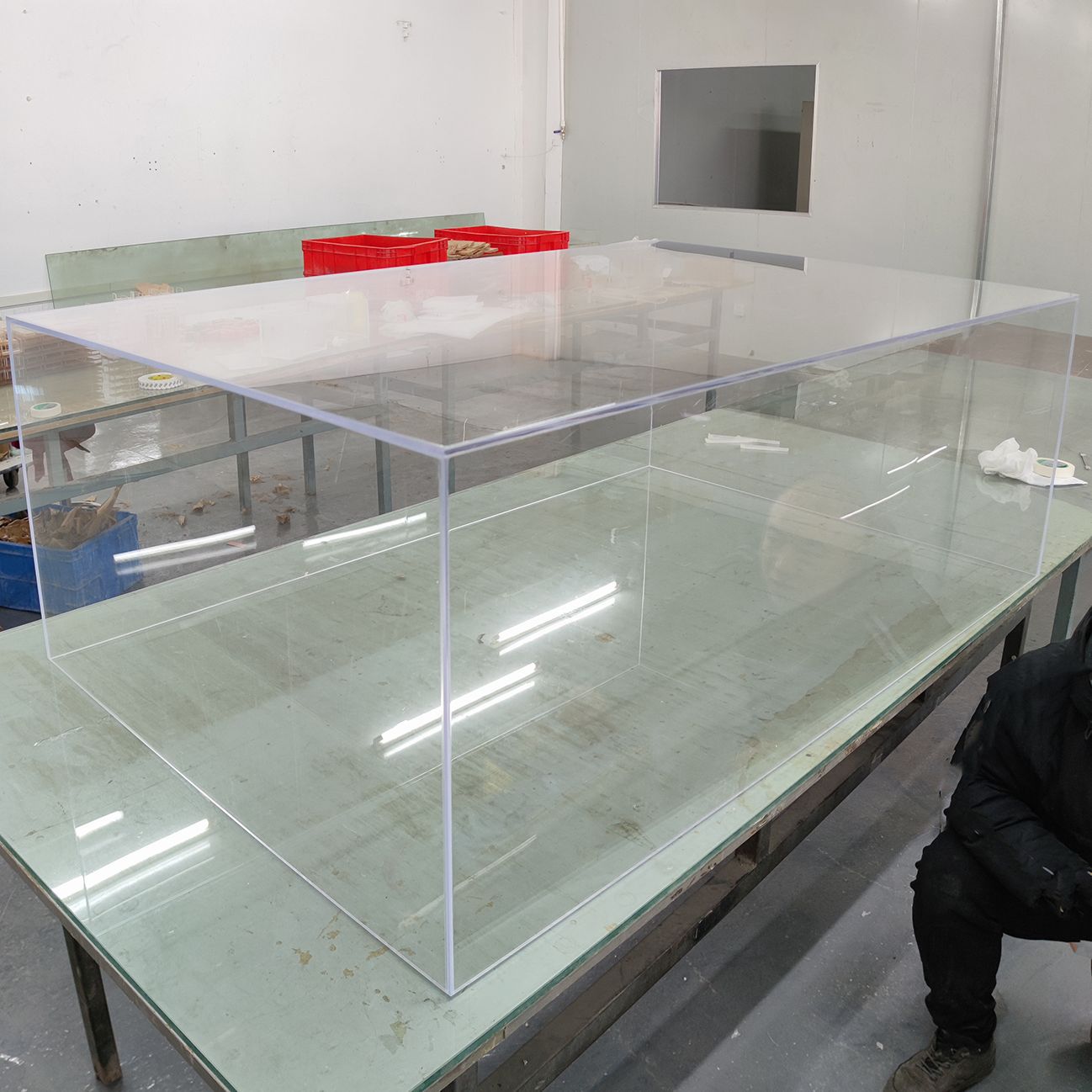 长方形箱子透明亚克力盒子超大有机玻璃保护罩沙盘模型防尘箱