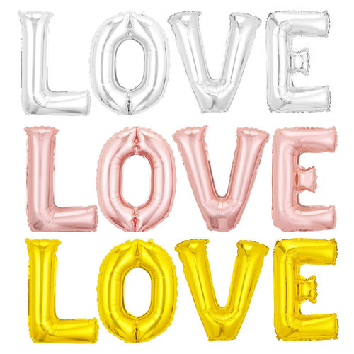 32-inch American version slim letter balloon LOVE set aluminum film balloon Valentine's Day wedding wedding room decoration