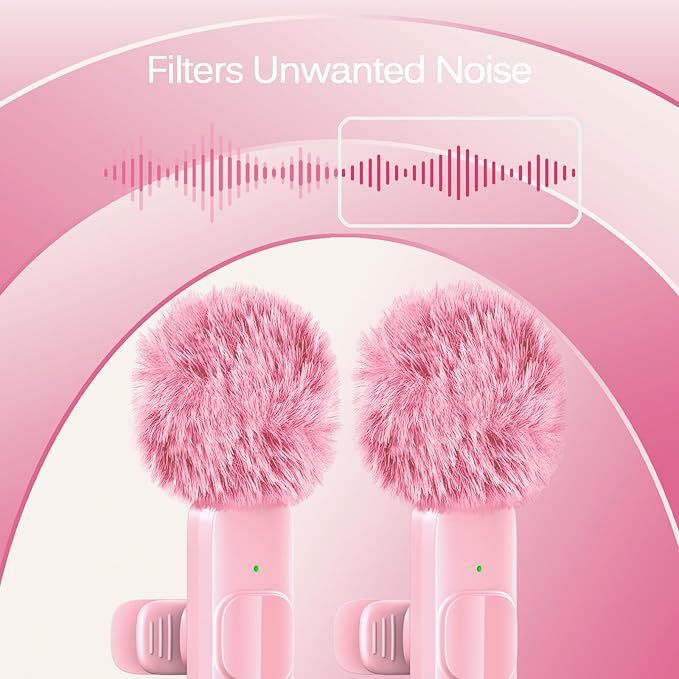 Pink K1 micrófono inalámbrico K9 un remolque de segundo teléfono móvil transmisión en vivo al aire libre grabación de micrófono de radio reducción de ruido micrófono pequeño