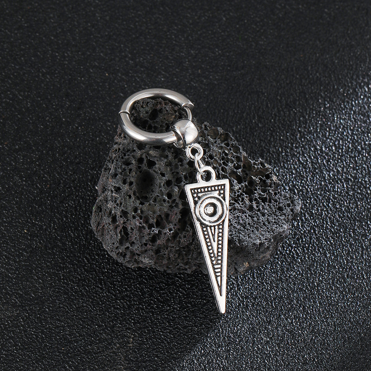 Street Occasion Stainless Steel Material Geometric Pattern 1 Piece Retro Punk Geometric Plating Stainless Steel Drop Earrings