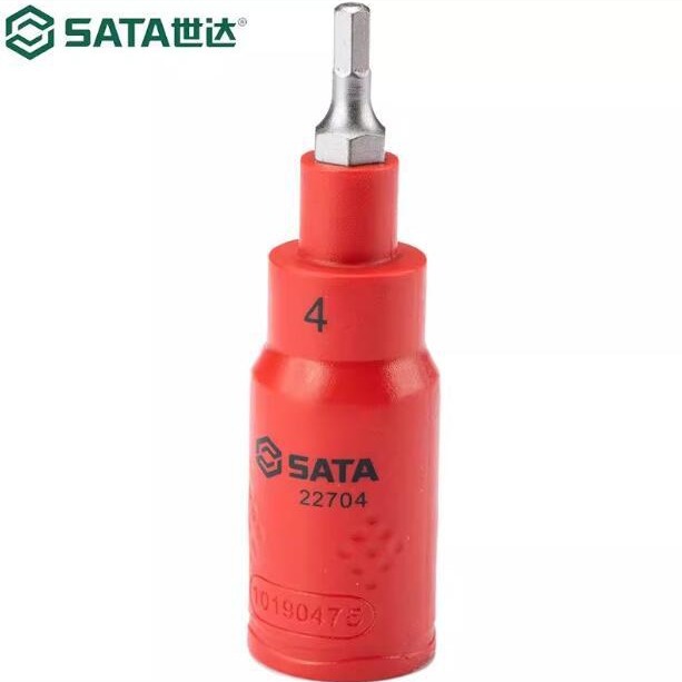 世达（SATA）10MM系列VDE绝缘六角旋具套筒 22704-22708