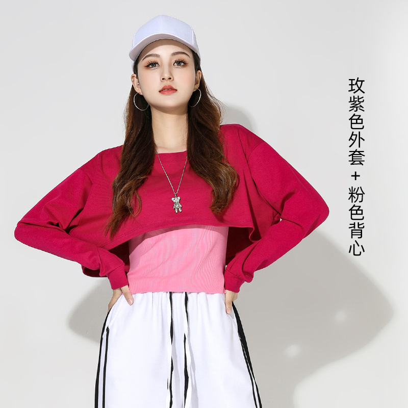 広場のダンスの服装の秋冬の新型の中高年の団体の演技の服の運動のレジャーの3セットの女性の鬼の歩のダンスの服|undefined
