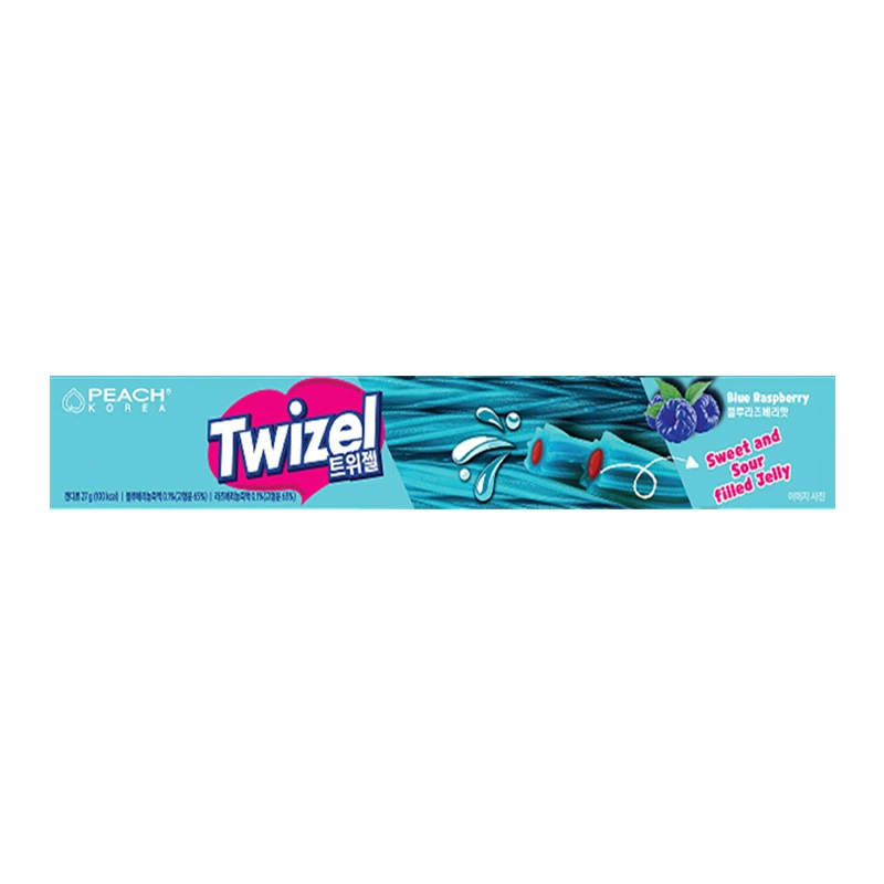 Twizel Candy (PEACH Korea) Spiral Jelly Snack, Cola & Fruit Flavors, 70 g Pack