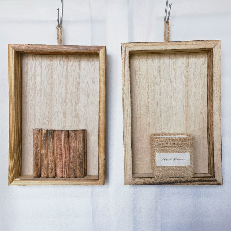 Colgante de pared de madera personalizado marco de foto creativo de madera hecha a mano pared decoración de pared de balcón pared de fondo