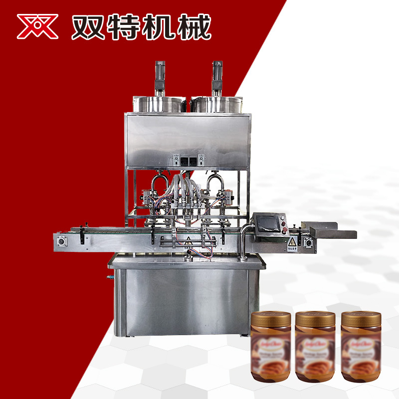 旋转式双色双料花生巧克力芝麻蜂蜜果酱食品螺旋花样花式灌装机