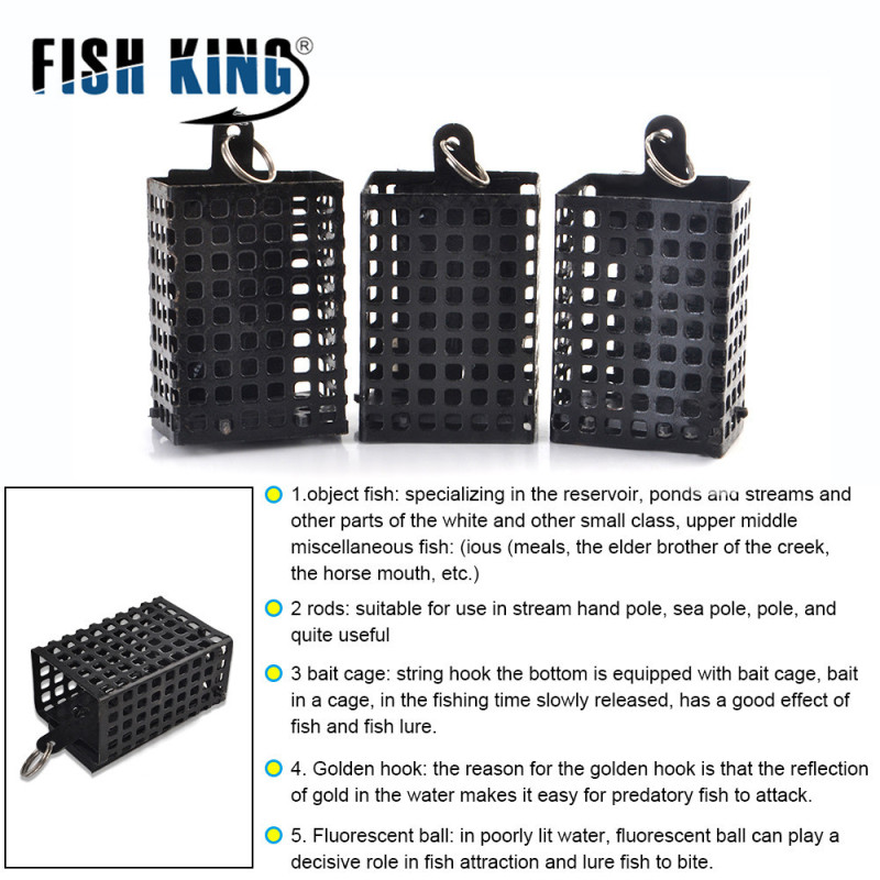 Fish king釣りグループ飛徳釣り角型鉄餌籠付餌道具打巣器feederクロスボーダー卸売り|undefined