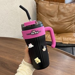 巨無霸冰霸杯保溫杯保冷大容量吸管杯子水杯女2023新款316辦公室
