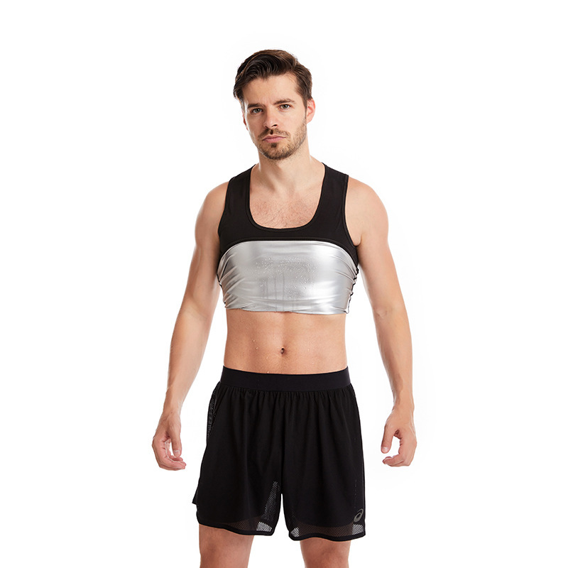 Amazon Ebay Men's Fat-Burning Abdominal Control Vest Sweat Suit Running Sportswear Weight Loss Corset Shapewear Tight-Fitting