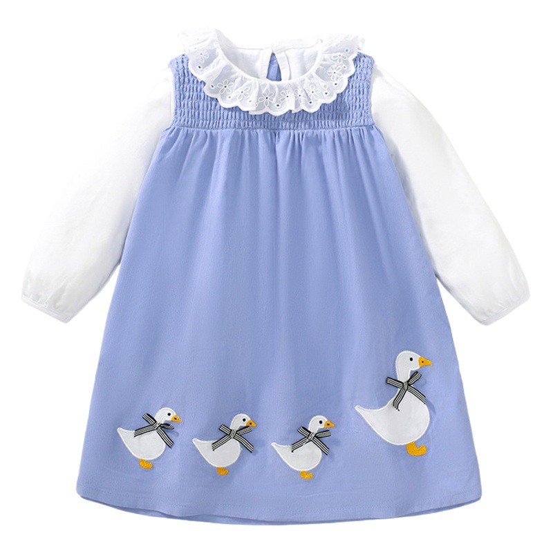 Pequeño Maven lindo vestido de niña otoño vestido de los niños europeos y americanos vestido sin mangas de otoño vestido de princesa