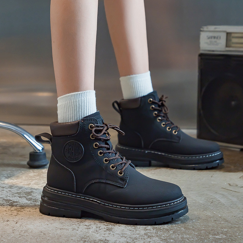 Fábrica directa pareja hombres y mujeres botas Martin otoño y invierno nuevas botas de motocicleta retro botas de moda B801