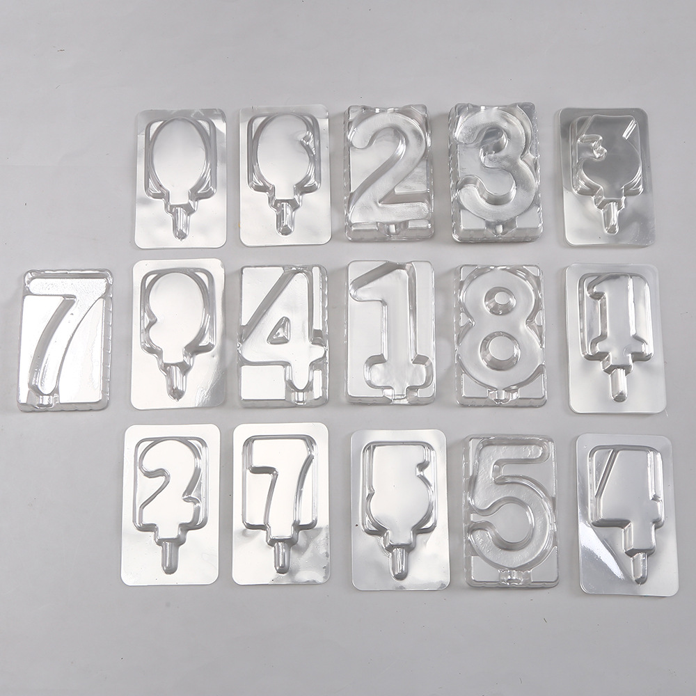 批发多款数字形状吸塑包装 透明塑料吸塑盒Pvc数字蜡烛透明吸塑罩