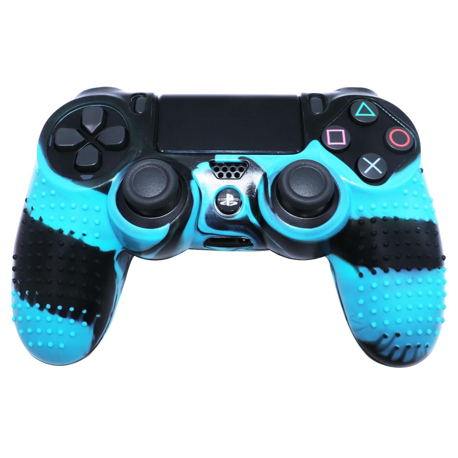 Ps4 caso de la manija cinta de camuflaje Punto de silicona caso PS4 manejar cubierta protectora pro Slim antideslizante caja de la máquina de juego