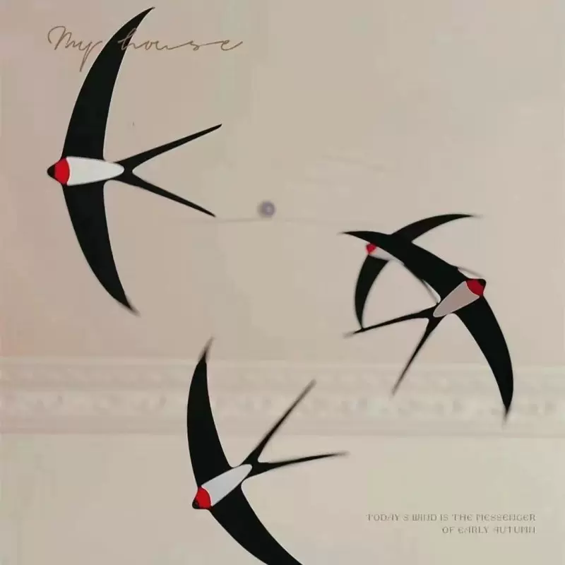 ins风空中吊饰悬挂北欧丹麦平衡燕子手工diy材料包挂饰墙面