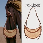 【新品】Polene波灵恩拉菲草编款Number Ten 干邑色手提斜挎包包
