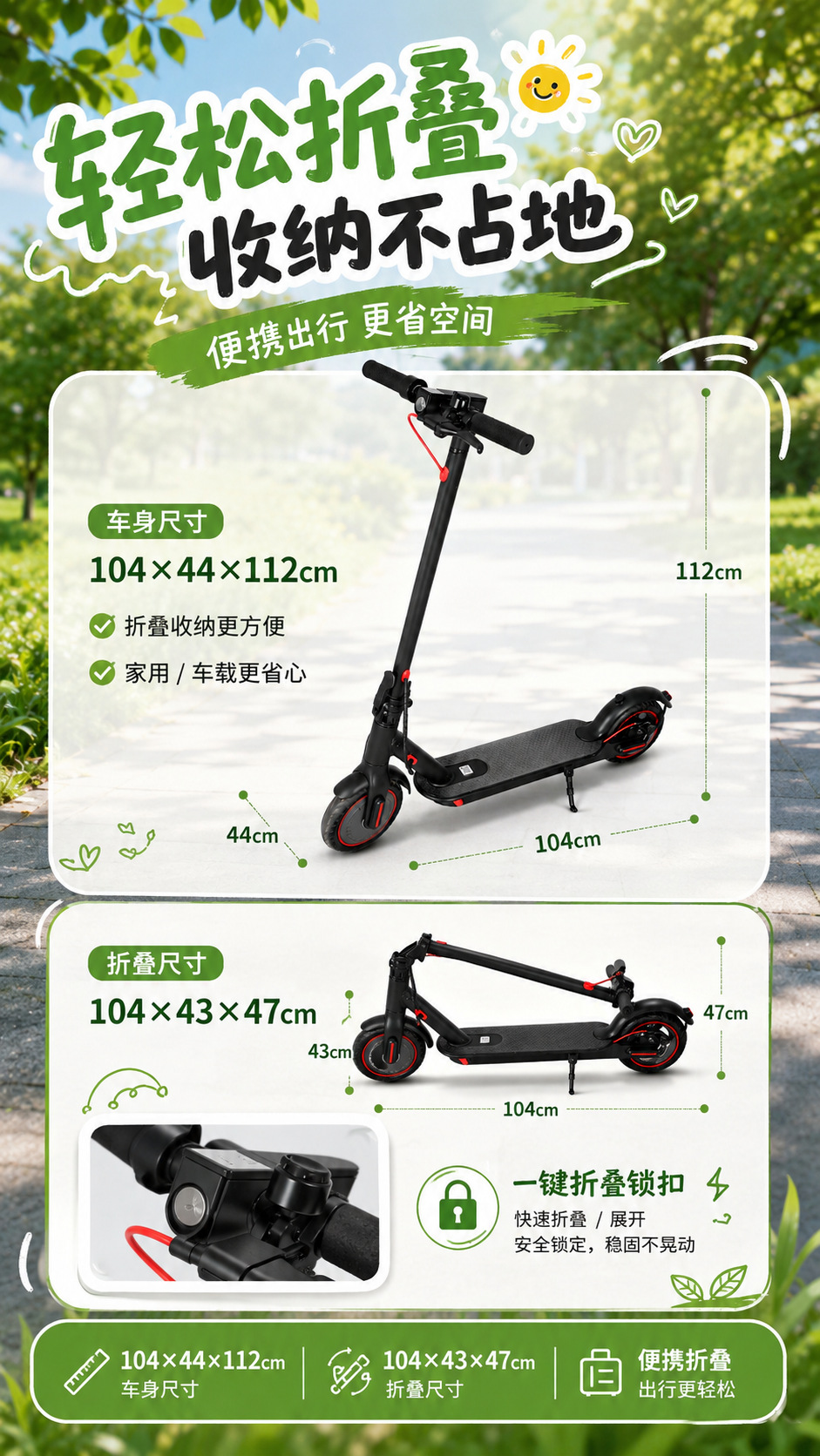 Yidouyi Electric Scooter for Teenagers and College Students, Two-Wheeled Portable Mobility Aid for Adults, Foldable Electric Scooter