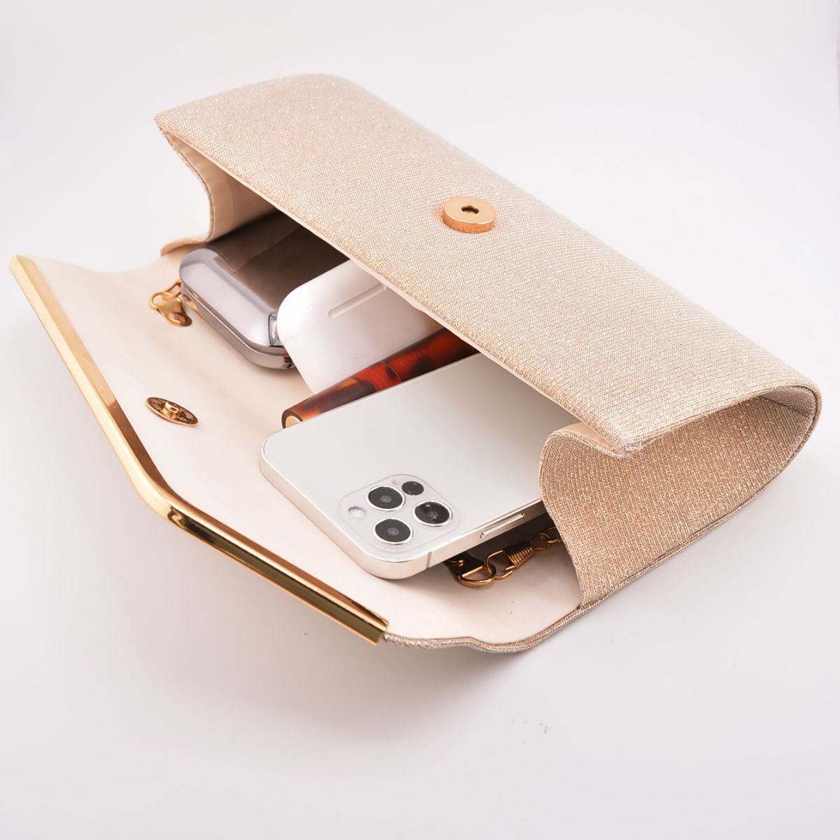 Especial para Amazon e-commerce colorido brillo nuevo bolso de noche de las mujeres Shantou triple bolsa de noche bolsa bolso cartera