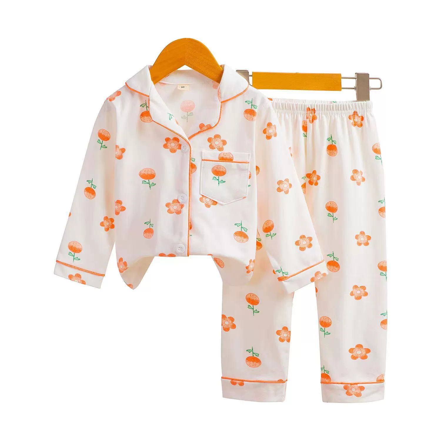 Children's long-sleeve, pijama, set, cardigan, cartoon trousers, children's clothing