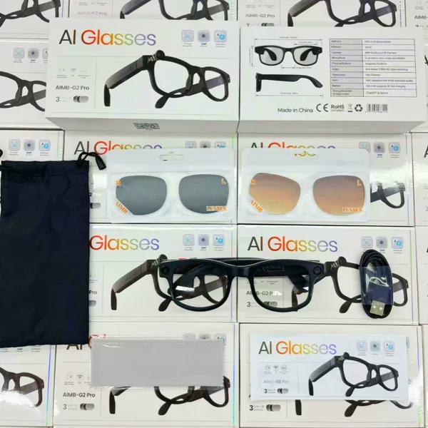 Bestselling AIMB-G2 Pro Smart Glasses 8MP S1 Bluetooth Call Recording Video Ai Image Recognition Translation