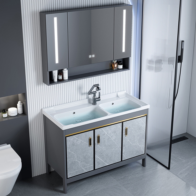 Fábrica de envío directo, espacio de piso de comercio exterior, armario de baño de aluminio, baño combinado, lavabo, lavabo, hotel, lavabo transfronterizo