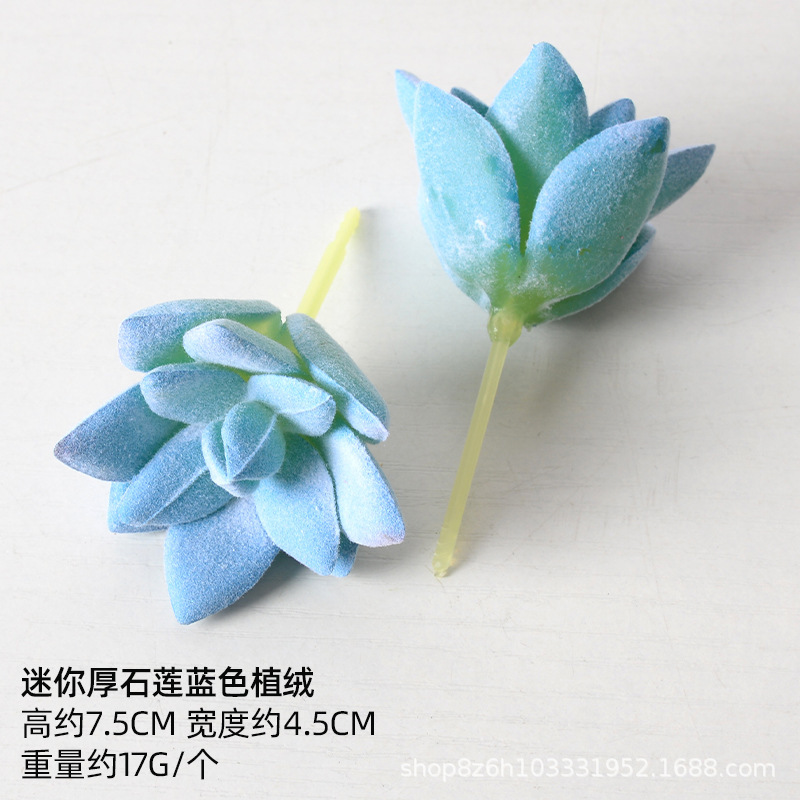 严选仿真多肉植物盆景植绒迷你假多肉配件插花绿植墙DIY装饰摆件|undefined