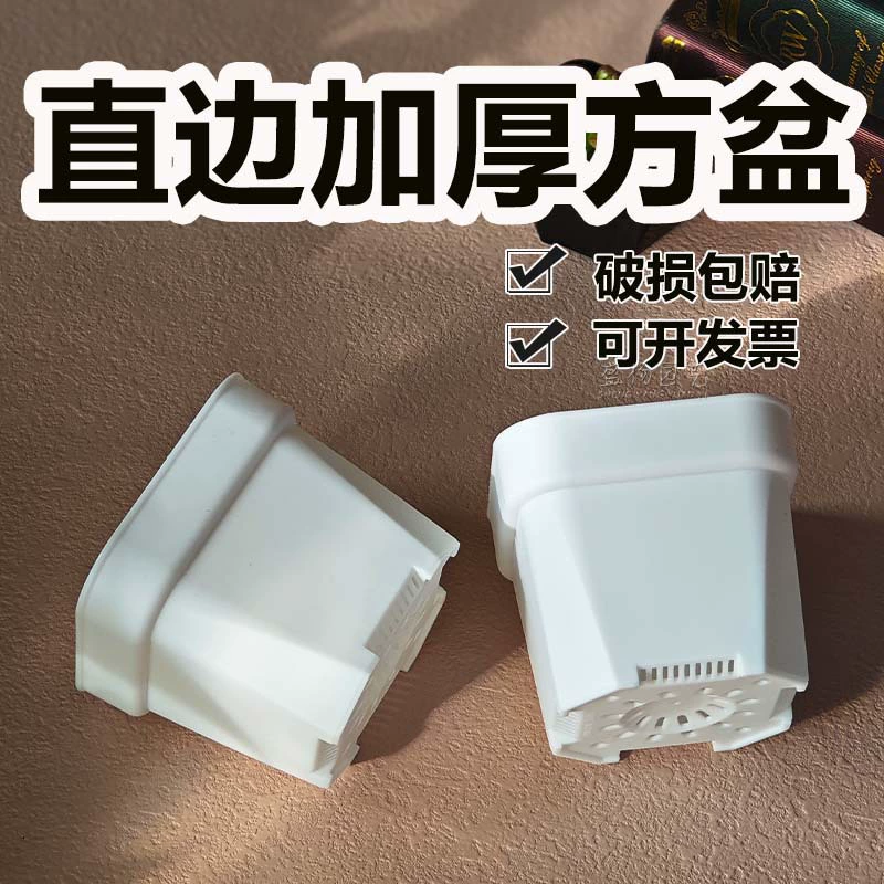 Мясистый квадратный горшок утолщенный белый квадратный Балконный пластиковый цветочный горшок из смолы филейный цветочный горшок растение квадратный горшок мясистый горшок цветочный горшок