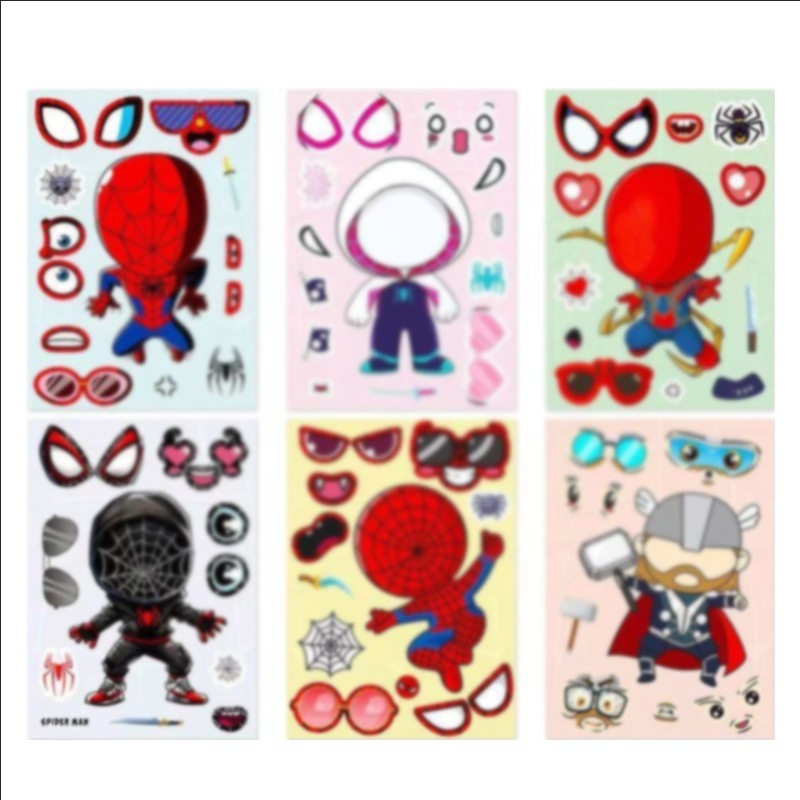 女の子と子供向けの既製のドレスアッププリンセスステッカー、知育玩具、手作りの漫画ステッカー、キラキラメイクアップステッカー|undefined