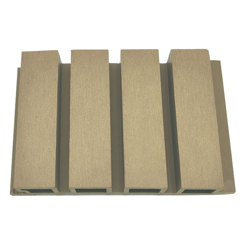 El panel de pared de madera del tablero de la Gran Muralla de la generación del plástico WPC cóncavo-convexa que cose el panel de pared de la instalación rápida tablero de parrilla decorativo interior y al aire libre