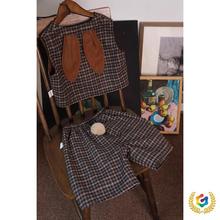 ✅TS22 儿童毛呢马甲纸样中裤男女童复古套装样衣打版裁剪