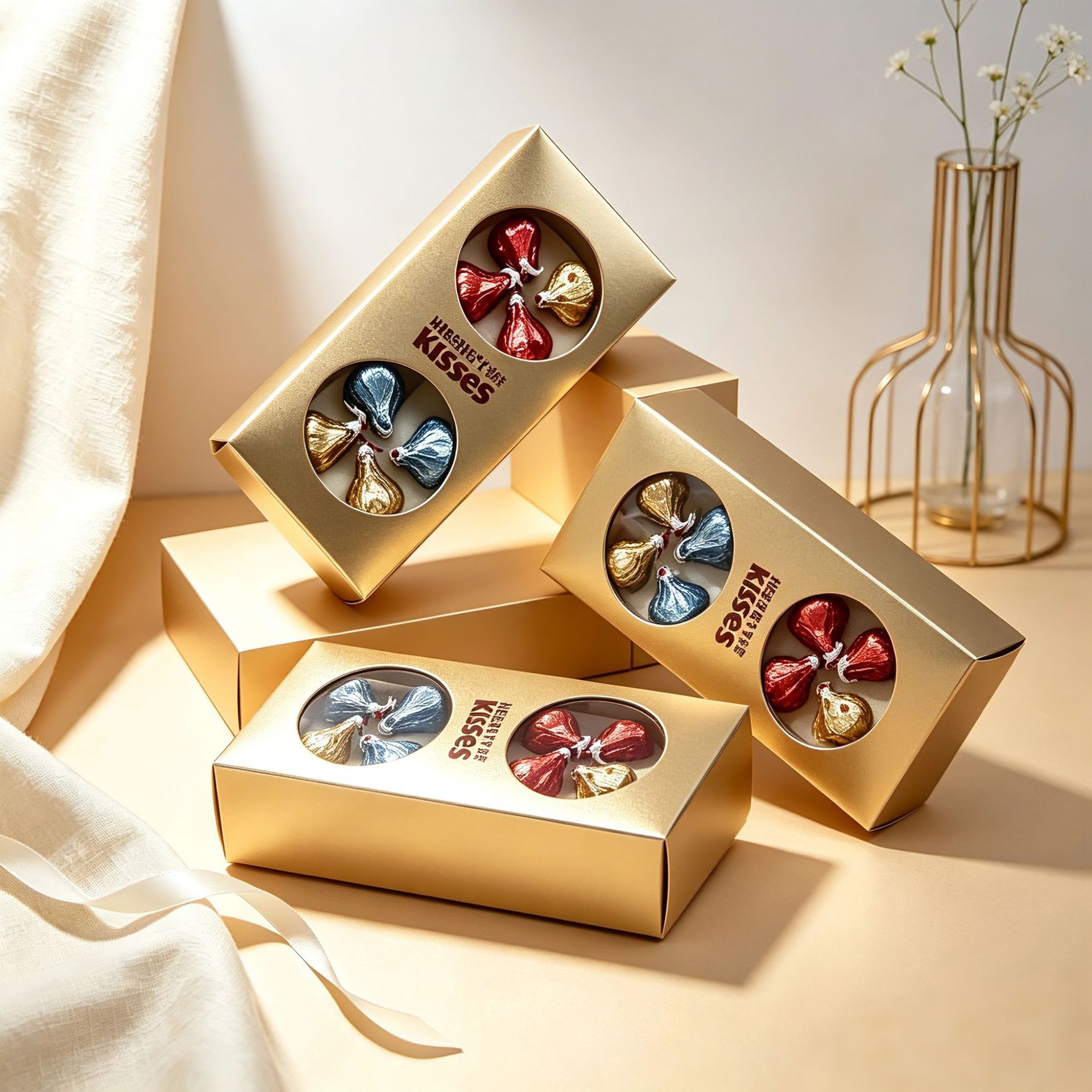 Chocolate Ferrero 2 cajas de caramelos de chocolate en caja de chocolate con chocolate puro con regalo de mano Ferrero caja vacía