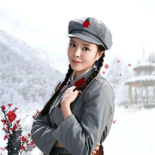 Adult Red Army Eighth Route Army clothing performance uniform Volunteer Army cotton linen men and women old military uniforms Red Guard uniform Anti-war clothing